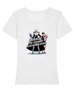 FLORALS? FOR SPRING? GROUNDBREAKING... Tricou mânecă scurtă guler larg fitted Damă Expresser