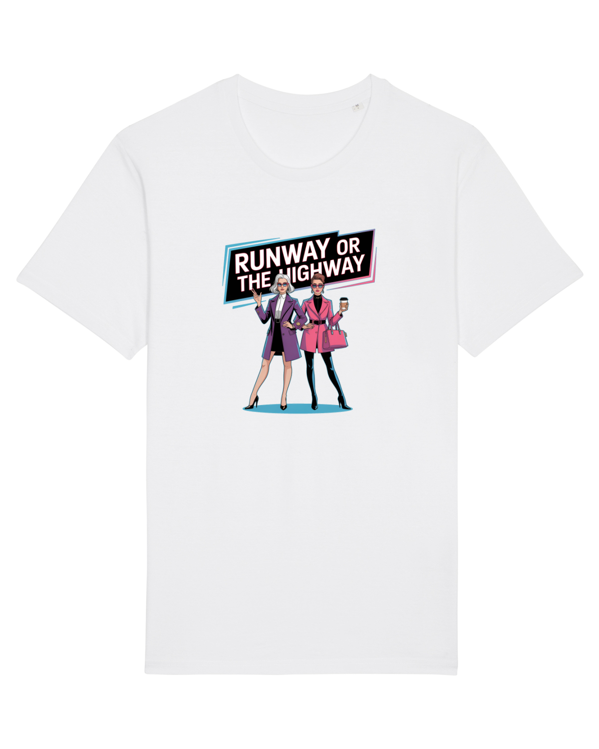 Tricou mânecă scurtă Unisex Rocker White
