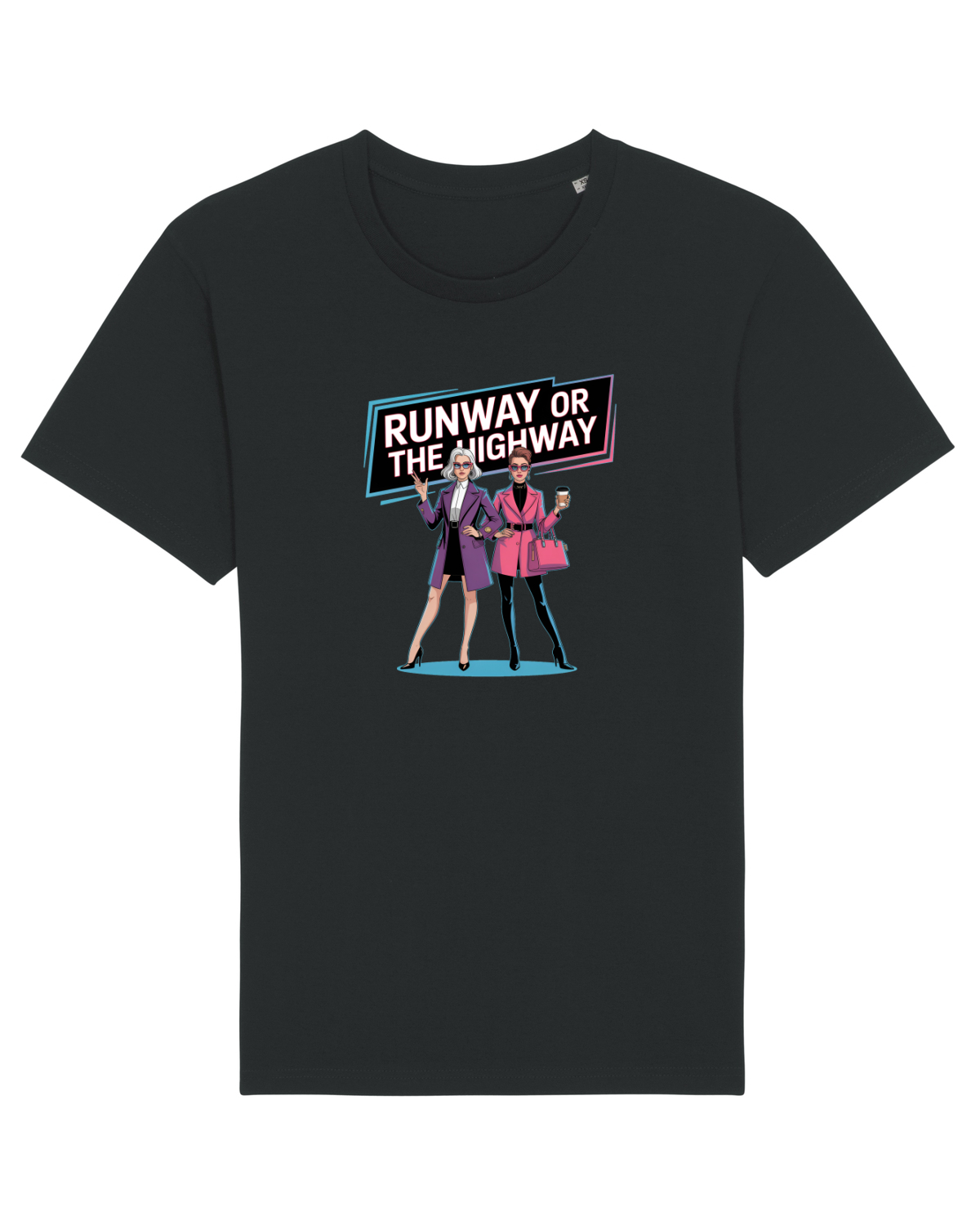 Tricou mânecă scurtă Unisex Rocker Black