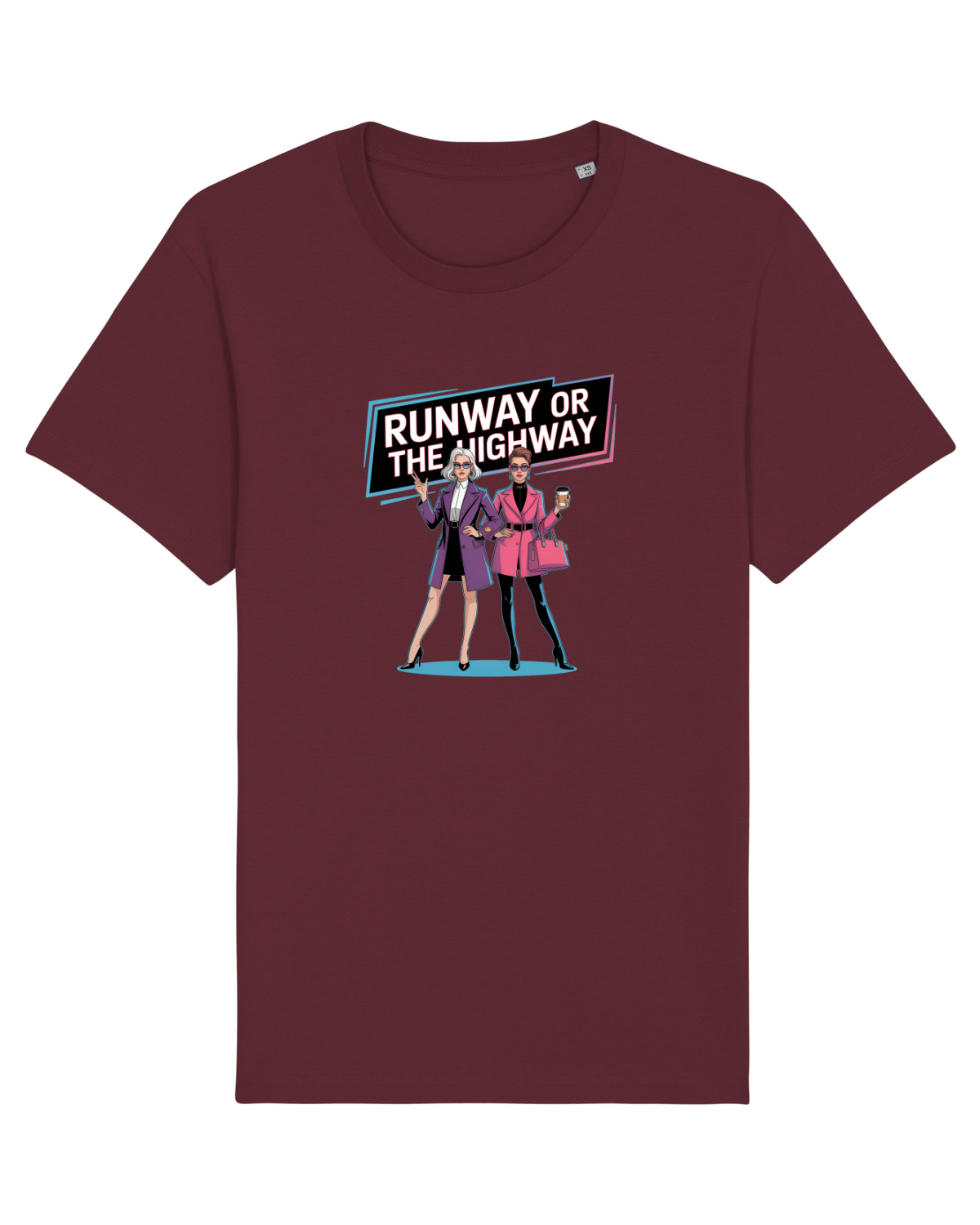 Tricou mânecă scurtă Unisex Rocker Burgundy