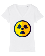 Nuclear sign Tricou mânecă scurtă guler V Damă Evoker