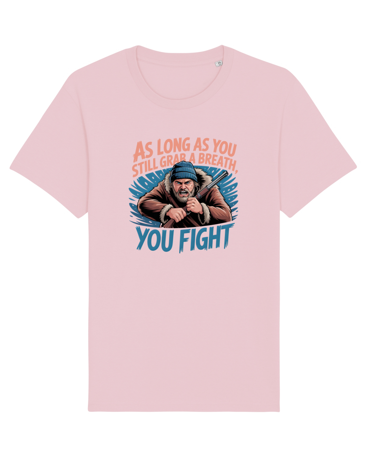 Tricou mânecă scurtă Unisex Rocker Cotton Pink