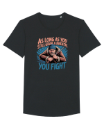 YOU FIGHT! Atata timp cat esti in viata, lupti! Tricou mânecă scurtă guler larg Bărbat Skater