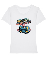 REALITY IS OVERRATED Tricou mânecă scurtă guler larg fitted Damă Expresser