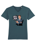 SELL ME THIS PEN Tricou mânecă scurtă guler V Bărbat Presenter