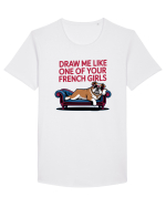 DRAW ME LIKE ONE OF YOUR FRENCH GIRLS - caine Boxer Tricou mânecă scurtă guler larg Bărbat Skater