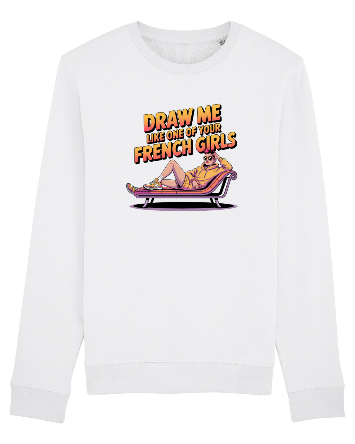 Bluză mânecă lungă Unisex Rise White