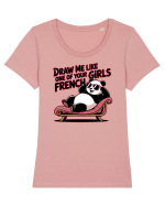 DRAW ME LIKE ONE OF YOUR FRENCH GIRLS - urs Panda Tricou mânecă scurtă guler larg fitted Damă Expresser