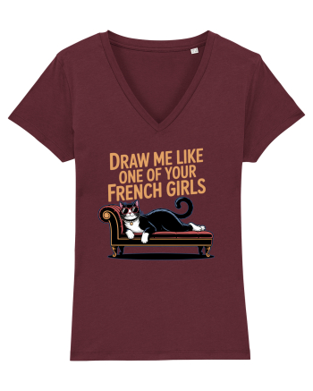 DRAW ME LIKE ONE OF YOUR FRENCH GIRLS - pisica Burgundy