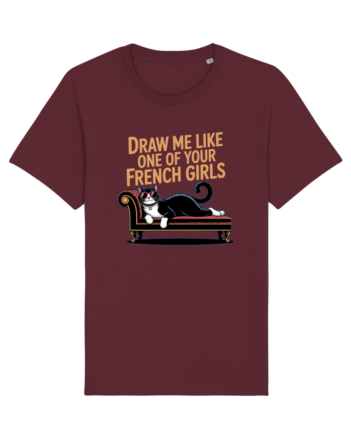 Tricou mânecă scurtă Unisex Rocker Burgundy