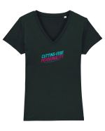 CUTTING EDGE PERSONALITY  Tricou mânecă scurtă guler V Damă Evoker