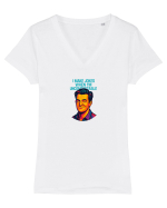 I MAKE JOKES WHEN I`M UNCOMFORTABLE 2 Tricou mânecă scurtă guler V Damă Evoker