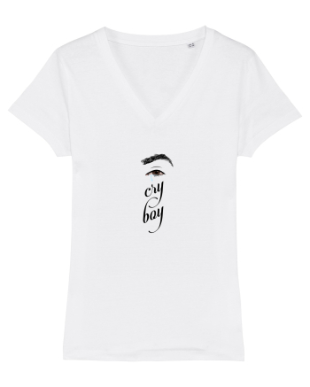 Cry boy (ochi, negru) White