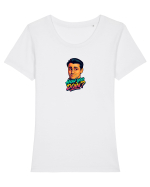 HOW YOU DOIN`? 2 Tricou mânecă scurtă guler larg fitted Damă Expresser