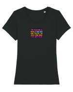 I`M HAVING A REALLY BAD DAY & YOU`RE THE ONLY ONE WHO HAS ANY FOOD Tricou mânecă scurtă guler larg fitted Damă Expresser