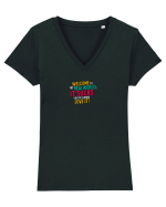 WELCOME TO THE REAL WORLD. IT SUCKS. LOVE IT Tricou mânecă scurtă guler V Damă Evoker