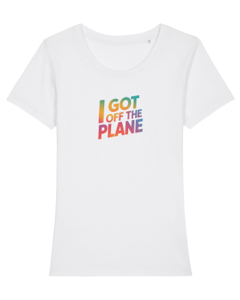I GOT OFF THE PLANE  White