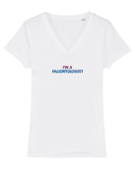 I`M A PALEONTOLOGIST Tricou mânecă scurtă guler V Damă Evoker