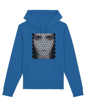 Low poly girl - boutons Royal Blue