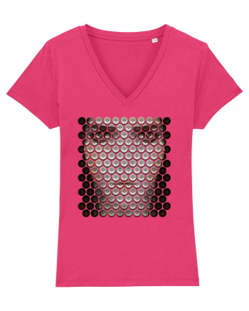Low poly girl - boutons Raspberry