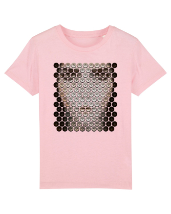 Low poly girl - boutons Cotton Pink