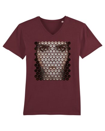 Low poly girl - boutons Burgundy