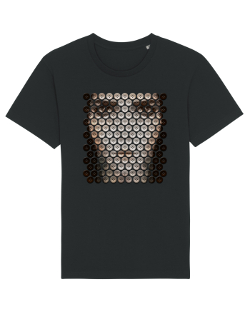 Low poly girl - boutons Black