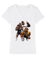  BORFAȘII | Regele combinațiilor Tricou mânecă scurtă guler V Damă Evoker