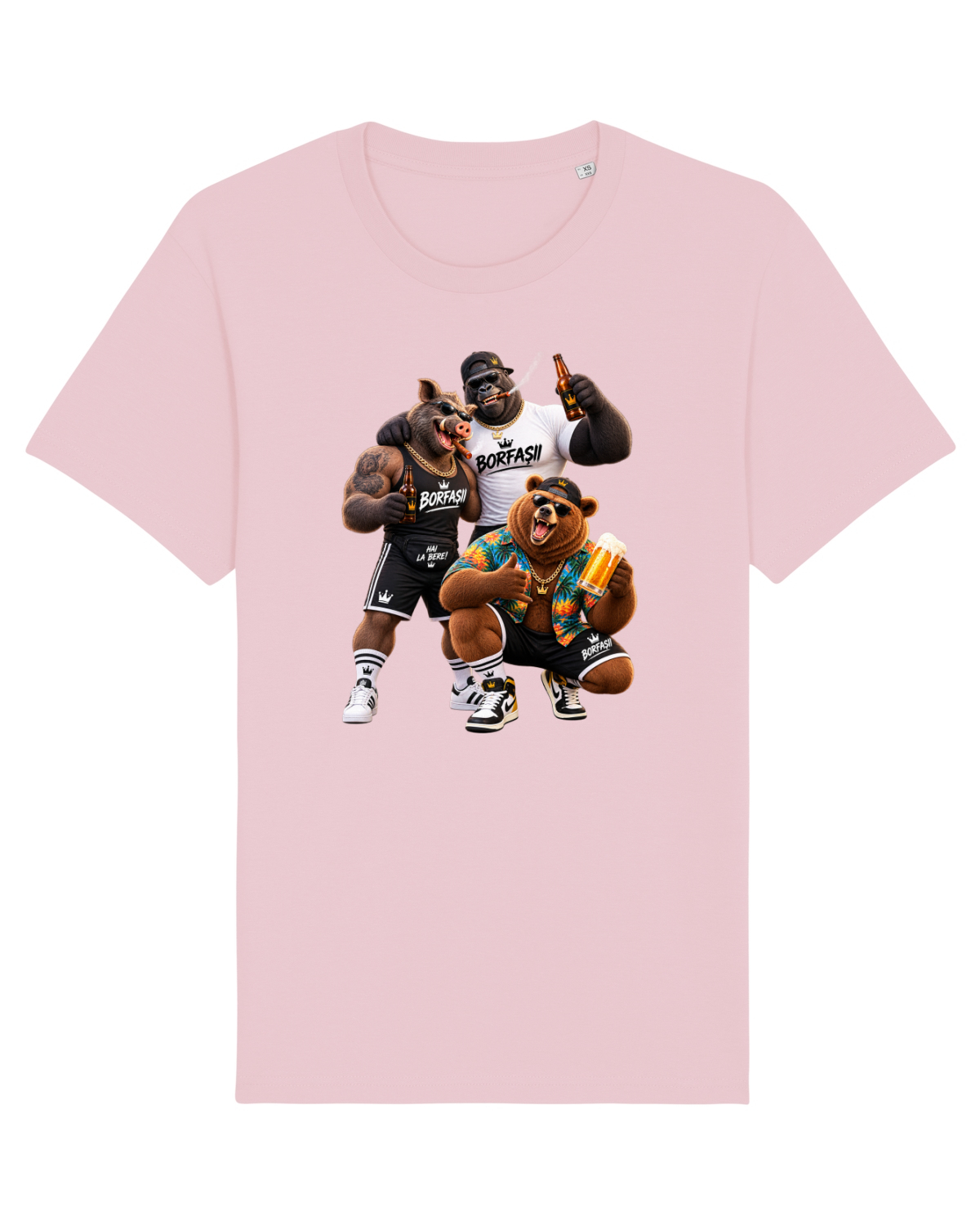 Tricou mânecă scurtă Unisex Rocker Cotton Pink