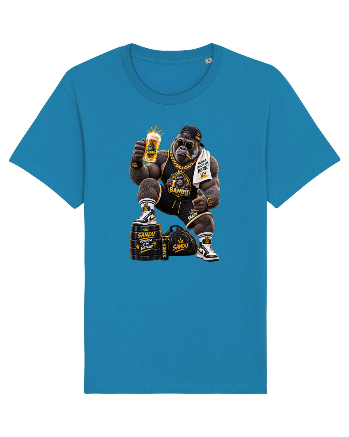 Tricou mânecă scurtă Unisex Rocker Azur