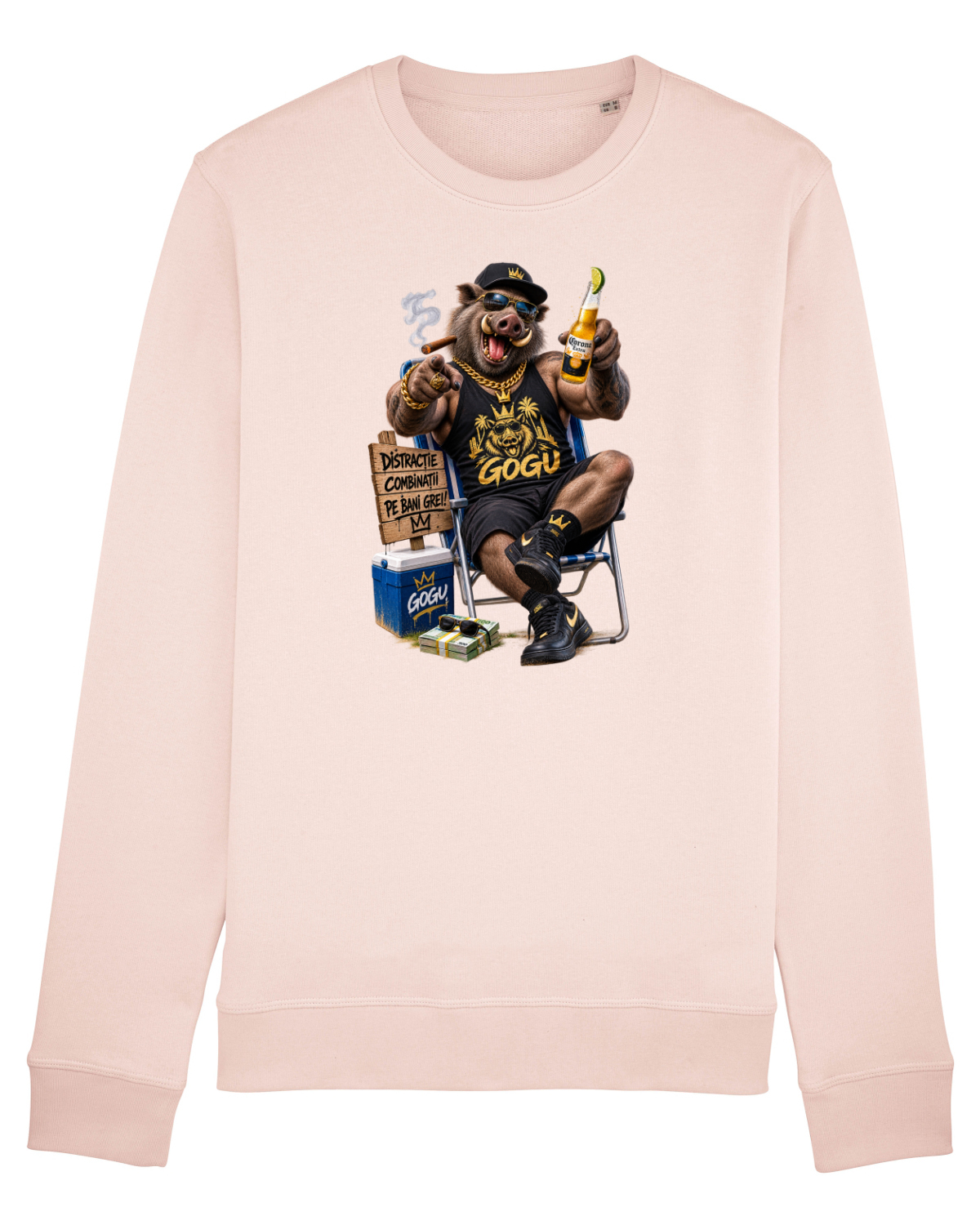 Bluză mânecă lungă Unisex Rise Candy Pink