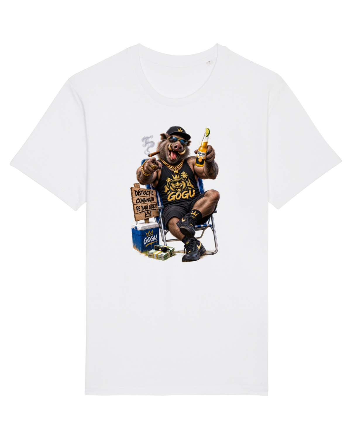 Tricou mânecă scurtă Unisex Rocker White