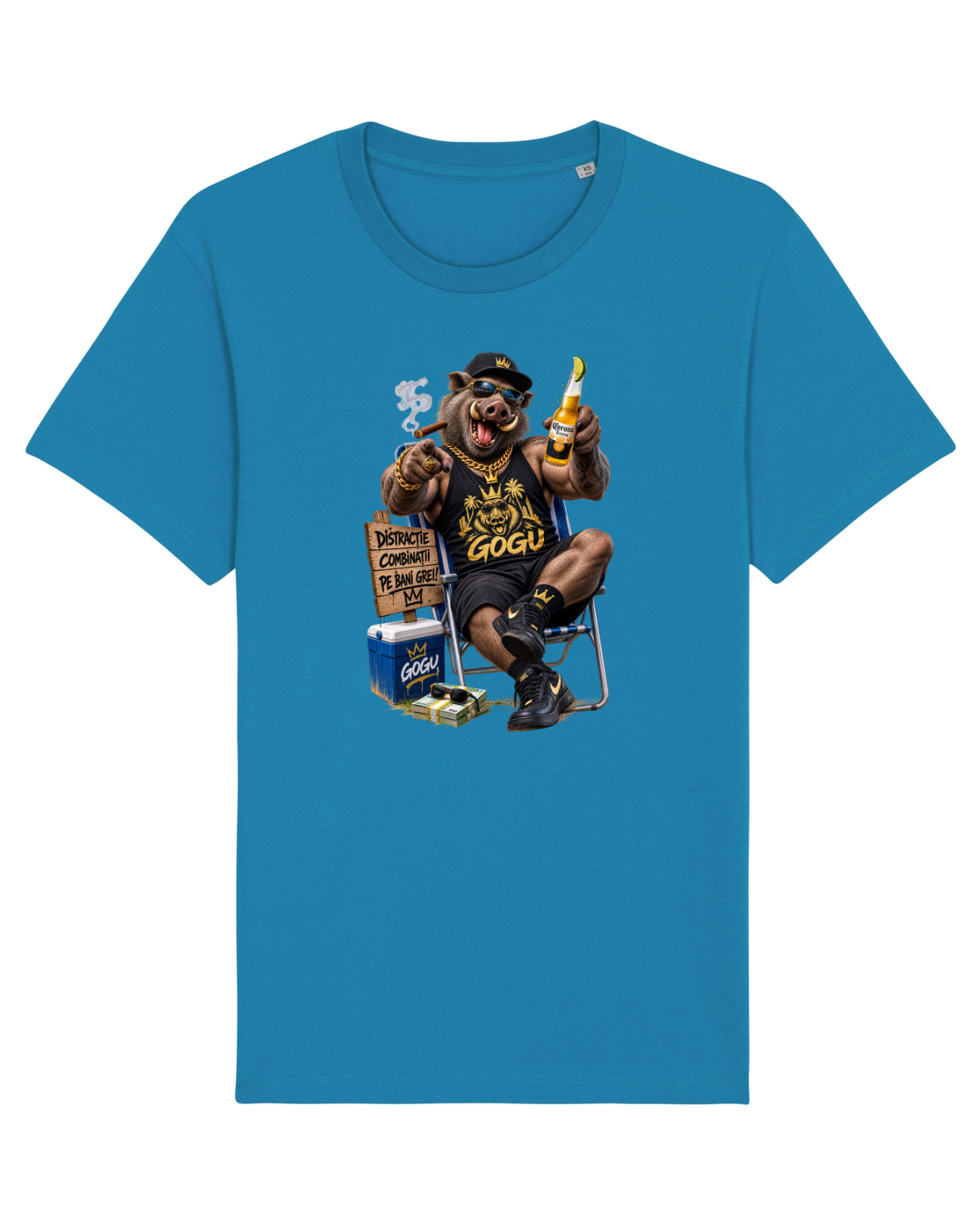 Tricou mânecă scurtă Unisex Rocker Azur