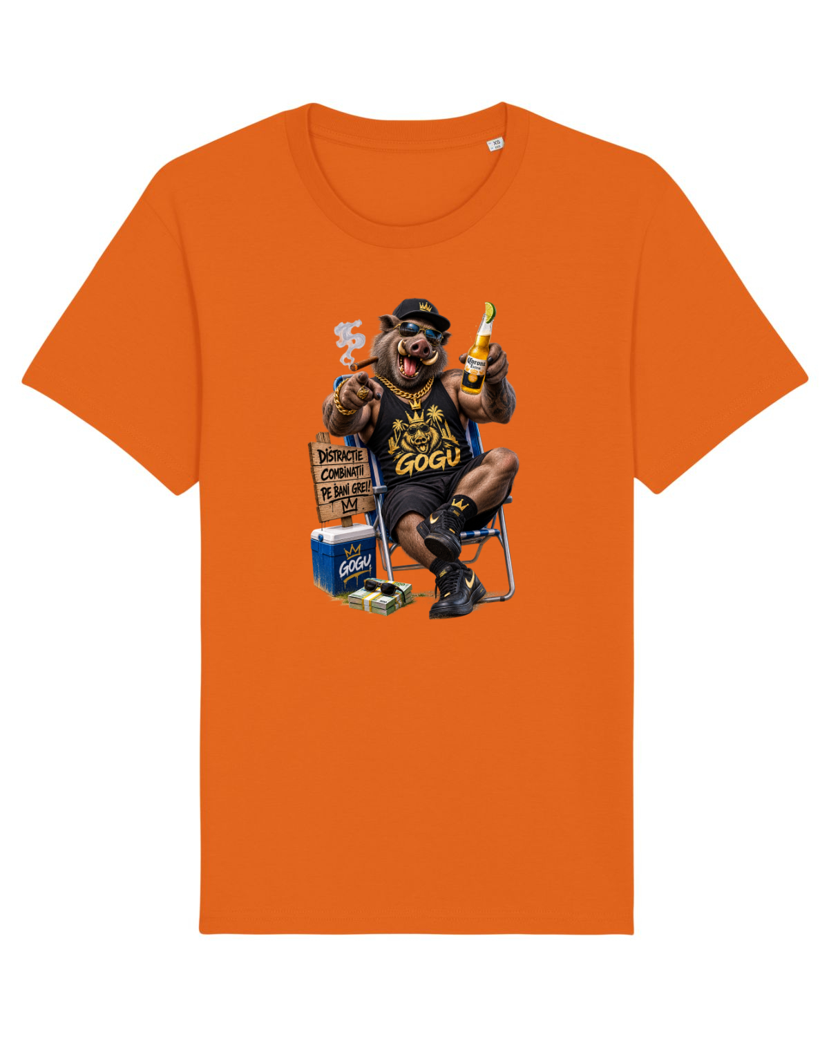 Tricou mânecă scurtă Unisex Rocker Bright Orange