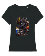 SANDU – Bere, Carne, Combinații! Tricou mânecă scurtă guler larg fitted Damă Expresser