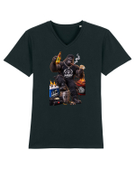 SANDU – Bere, Carne, Combinații! Tricou mânecă scurtă guler V Bărbat Presenter