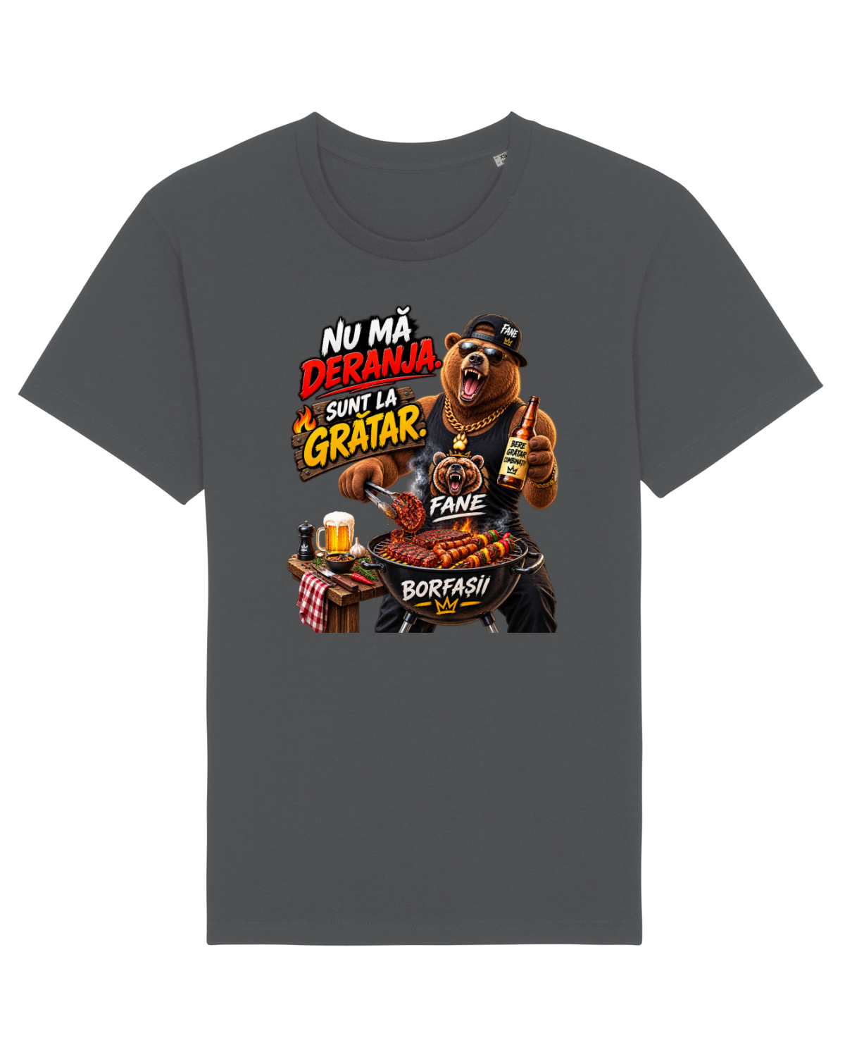 Tricou mânecă scurtă Unisex Rocker Anthracite