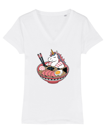 Unicorn Ramen Bowl Cute Japanese Food Noodles Chopsticks White