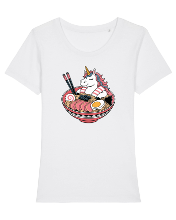Unicorn Ramen Bowl Cute Japanese Food Noodles Chopsticks White