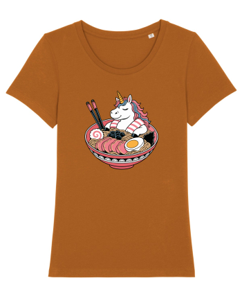 Unicorn Ramen Bowl Cute Japanese Food Noodles Chopsticks Roasted Orange