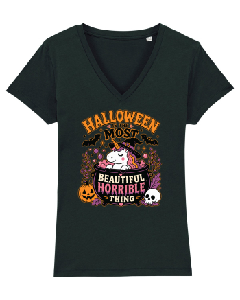 Halloween Unicorn Beautiful Horrible Thing Witch Costume  Black