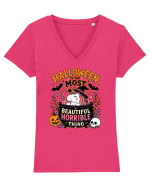 Halloween Unicorn Beautiful Horrible Thing Witch Costume  Tricou mânecă scurtă guler V Damă Evoker