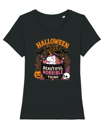 Halloween Unicorn Beautiful Horrible Thing Witch Costume  Black