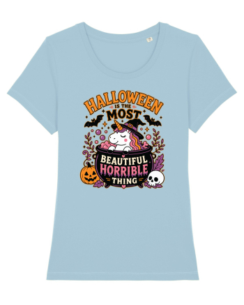 Halloween Unicorn Beautiful Horrible Thing Witch Costume  Sky Blue