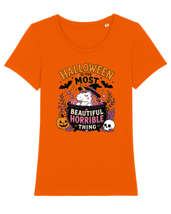 Halloween Unicorn Beautiful Horrible Thing Witch Costume  Bright Orange