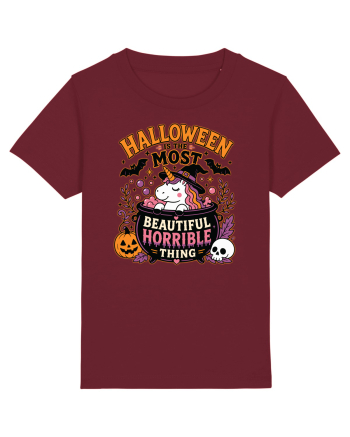 Halloween Unicorn Beautiful Horrible Thing Witch Costume  Burgundy