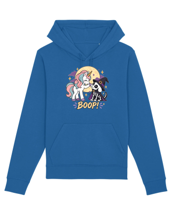 Cute Halloween Unicorn and Dog Friend Hopefulness Full Moon Royal Blue