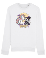 Cute Halloween Unicorn and Dog Friend Hopefulness Full Moon Bluză mânecă lungă Unisex Rise
