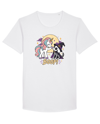 Cute Halloween Unicorn and Dog Friend Hopefulness Full Moon White