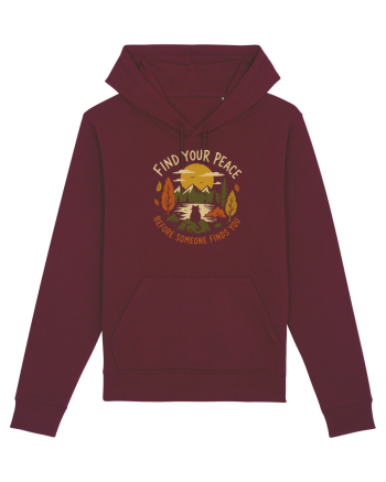 Find Your Peace Burgundy